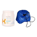 Baño De Crema Nov 1 Kg Keratina + Gorra Térmica Con Cable