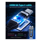 Jarees Usb C Cargador De Automóvil Con Cable De 100w Tipo C,