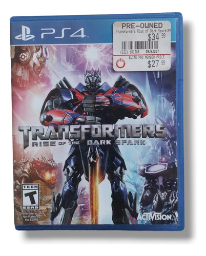 Juego Guerra Transformers  Rise Of The Dark Spark Ps4