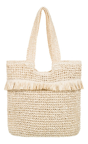 Bolso Roxy Mujer Dama Playa Jungle Color Beige Correa De Hombro Beige