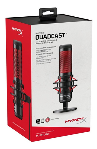 Microfone Gamer Hyperx Quadcast, Frete Grátis