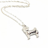 Cadena Collar Con Dije Perro Pug Plata 925 40 45 50cm