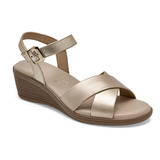 Sandalia Plataforma Mujer Flexi Oro 124-593