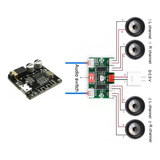 Placa Decodificador Bluetooth 5.0 Mp3+ Amplificador 4 Canais