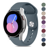 Malla De Silicona Para Samsung Galaxy Watch 5/5 Pro Azul Gri