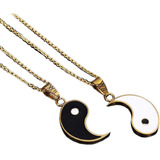 Yin Yang - Collar Con Colgante De Rompecabezas A Juego Para 