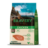 Alimento Bravery Puppy Para Perro Cachorro De Raza Mediana Y Grande Sabor Pollo En Bolsa De 12kg