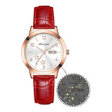 Bestkang Reloj De Pulsera Casual Para Mujer, Correa De Cuero