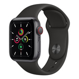 Apple Watch Se (gps + Cellular, 40mm) - Caja De Aluminio Color Gris Espacial - Correa Deportiva Negra