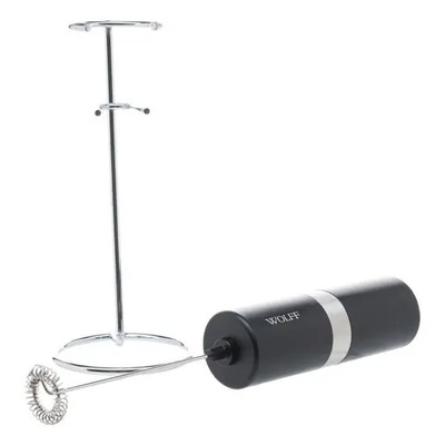 Mixer Elétrico Portátil De Aço Inox Com Suporte Wolff Preto