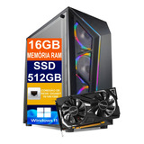 Pc Gamer Cpu I7 / Memória 16gb / Ssd 512gb M2 / Gtx 1650 4gb