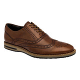 Zapato  Gino Cherruti 6027 Color Cafe Para Hombre Tx4