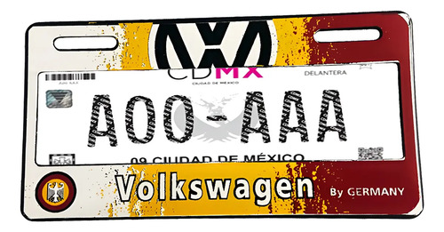 Porta Placas Vw German Jetta Tiguan Cross Universal