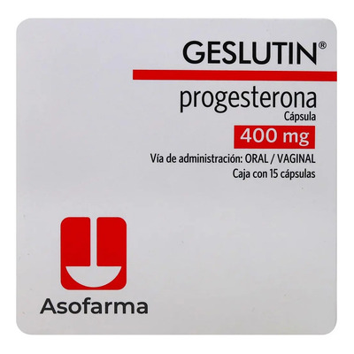 Geslutin 400 Mg C\u002F15 Capsulas Progesterona | Envío gratis
