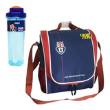 Lonchera Escolar U De Chile + Botella Shaker Deporte  Futbol