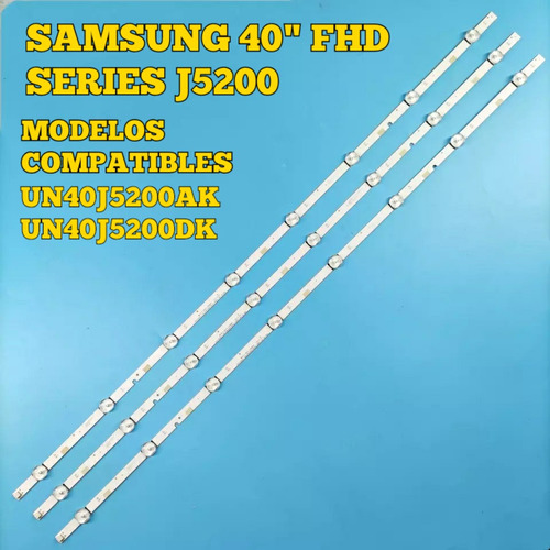 Kit De Regletas Led Nuevas Para Samsung Mod: (un40j5200ak).