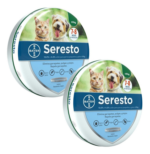 Seresto Perro Chico Y Gato 8 Meses Externo Elanco 2 Pack