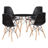 Conjunto Mesa Eames 90cm + 4 Cadeiras Eames Sala De Jantar