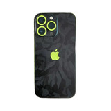 Skin Vinil Premium Black Camo Neon Para iPhone 15 Pro Max