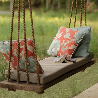 Columpio Rústico De Madera Para Porches, Corredores Handmade | Meses sin interés