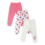 Set De 3 Pantalones Bebe Niña Minnie Mouse Disney Br