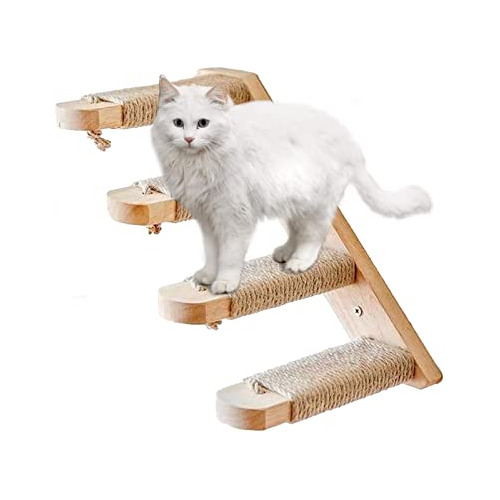 Silnabs Estantes De Pared Para Gatos, Escalera De Cuatro Esc