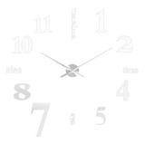 Reloj De Pared 3d Blanco De Tamaño Pequeño Con Espejo, Reloj