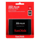 Disco Sólido Sandisk 480gb Ssd Interno Plus Sdssda-480g-g26 Cor Preto
