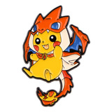 Broche Boton Pin Metalico Pokemon Ash 025 Pikachu Charizard