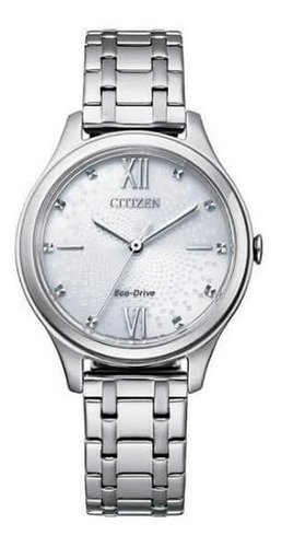 Reloj Citizen Em050073a Ecodrive De Acero Para Damas