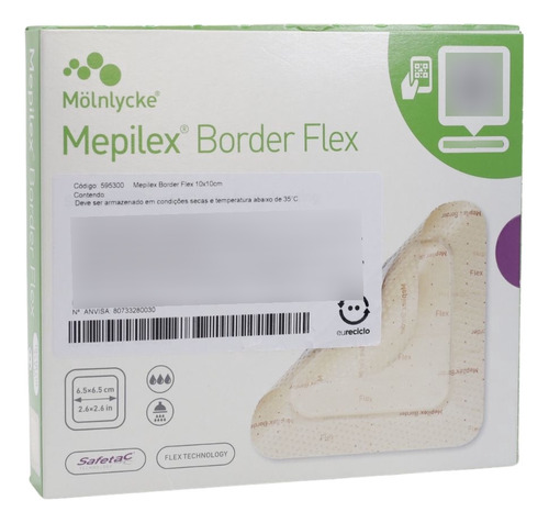 Mepilex Border Flex 10x10cm Curativo Espuma Molnlycke 1un