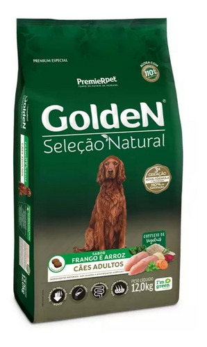 Ração Para Cães Seleção Natural Frango E Arroz 12kg Premier