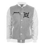 Casaco Moletom Metallica College Blusa Moleton Rock Caveira 