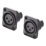 Conectores Para Canon Xlr De Plastico Para Chasis 2 Piezas