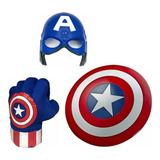 Combo Guante, Escudo Y Máscara Capitán América.