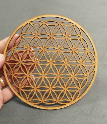 Mandala Flor Da Vida Geometria Sagrada 15cm Pequeno Mdf