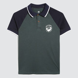 Polo Niños Ostu M/c Verde Algodón 80110077-6679