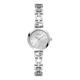 Reloj Guess Mujer Dama Analógico Ladies Dress Trend Color De La Correa Plateado 2 Color Del Bisel Plateado