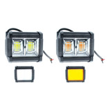 Faro Barra Led Cob Dually  24 Chip Fijo Y Estrobo 12-80v