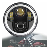 Faro Led Para Motocicleta, 5-3/4 Pulgadas, Redondo, Negro, P