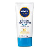 Protector Solar Nivea Facial Sensación Ligera Fps 50 Uva-uvb