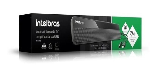 Antena Interna Amplificada Digital Usb Ai3101 Hdtv Intelbras