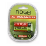 Combo Pilas X2 Recargables Noga Aa Blister Ni-metal 2700mah