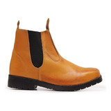 Botina Country Masculina  Boot Toda Em Couro Sola Pneu