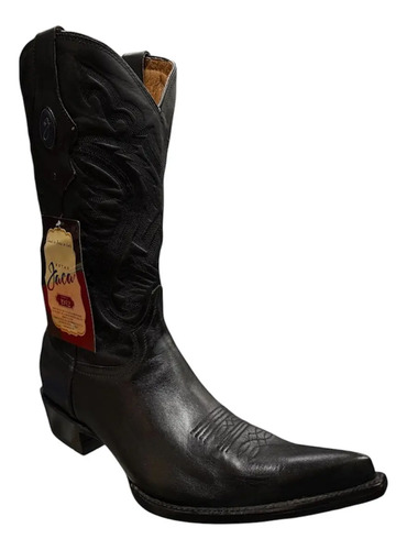 Bota Vaquera Jaca Original Punta Chihuahua Negro 100% Piel | Envío gratis