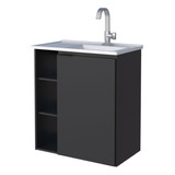 Mueble Para Baño En Madera Hortensia Negro 102713