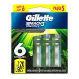 Carga Gillette Mach3 Tradicional Com 6 Unidades