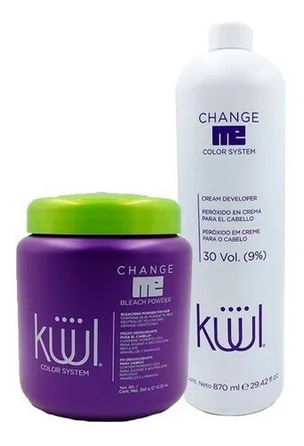 Decolorante Kuul Change Me + Peroxido 30vl 1l