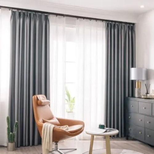 Cortinas Blackout Premium De Ganchos De 2 Ancho X 2.85 Alto