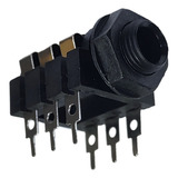 10 Unidades Jack Plug 6,5mm Stereo Rosca Plastico Chasis Pcb